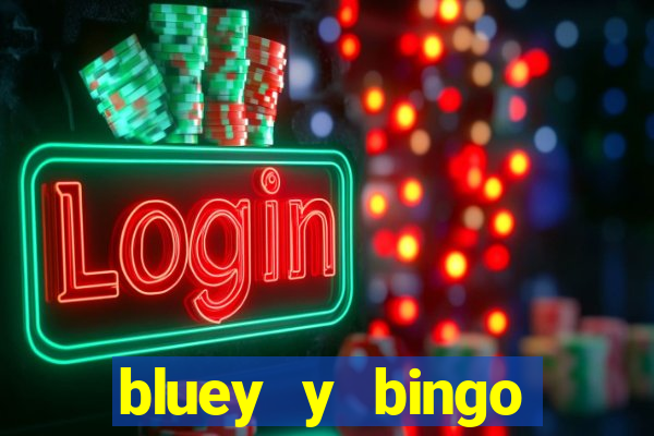 bluey y bingo bailando png