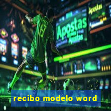 recibo modelo word