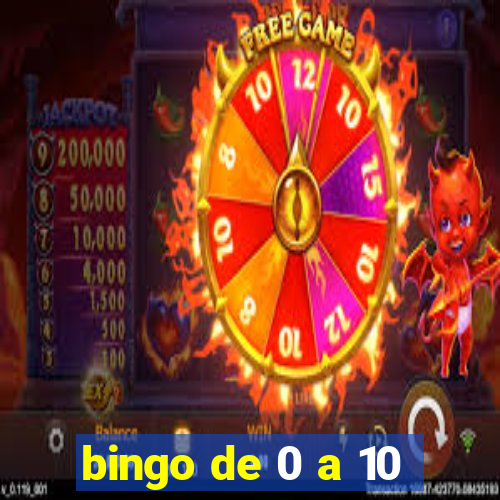 bingo de 0 a 10